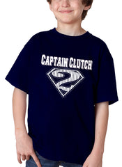 Captain Clutch #2 Pinstripe Baseball Kid's T-Shirt