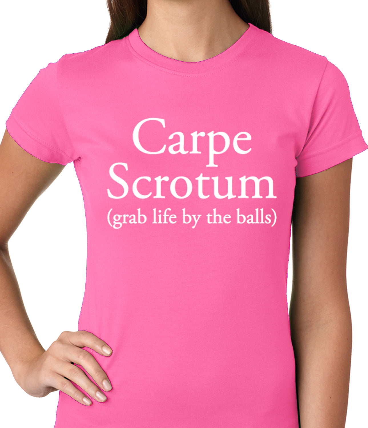 Carpe Scrotum - Grab Life By The Balls Ladies T-shirt
