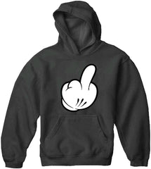 Cartoon Hand Middle Finger Adult Hoodie
