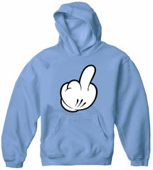Cartoon Hand Middle Finger Adult Hoodie