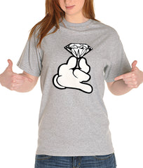 Cartoon Hand With Diamond Girl's T-Shirt