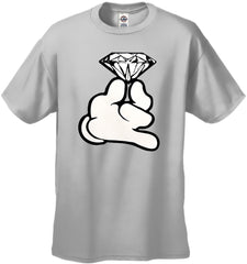 Cartoon Hand With Diamond Men's T-Shirt
