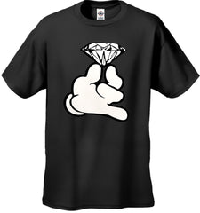 Cartoon Hand With Diamond Men's T-Shirt