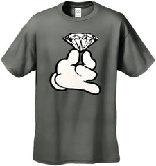 Cartoon Hand With Diamond Men's T-Shirt