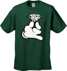 Cartoon Hand With Diamond Men's T-Shirt