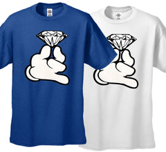 Cartoon Hand With Diamond Men's T-Shirt