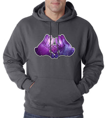 Cartoon Hands Diamond Cosmos Adult Hoodie