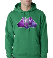Cartoon Hands Diamond Cosmos Adult Hoodie
