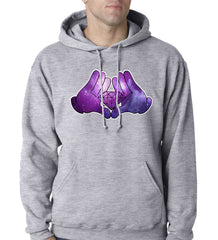 Cartoon Hands Diamond Cosmos Adult Hoodie