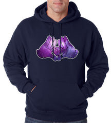 Cartoon Hands Diamond Cosmos Adult Hoodie