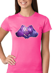Cartoon Hands Diamond Cosmos Girl's T-Shirt