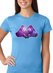 Cartoon Hands Diamond Cosmos Girl's T-Shirt