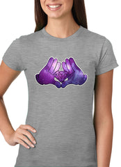 Cartoon Hands Diamond Cosmos Girl's T-Shirt
