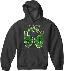 Cartoon Hands Dope Pot Leaf Pattern Adult Hoodie