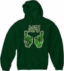 Cartoon Hands Dope Pot Leaf Pattern Adult Hoodie