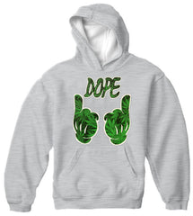 Cartoon Hands Dope Pot Leaf Pattern Adult Hoodie