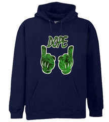 Cartoon Hands Dope Pot Leaf Pattern Adult Hoodie