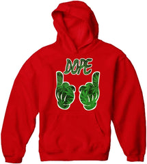 Cartoon Hands Dope Pot Leaf Pattern Adult Hoodie