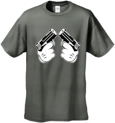 Cartoon Hands Double Gun's Men's T-Shirt