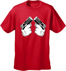 Cartoon Hands Double Gun's Men's T-Shirt