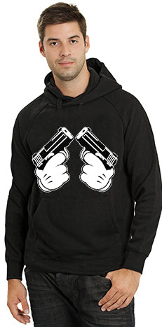 Cartoon Hands Double Guns Adult Hoodie