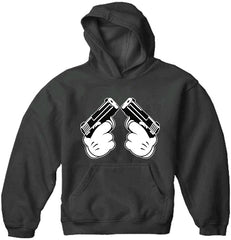 Cartoon Hands Double Guns Adult Hoodie