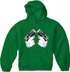Cartoon Hands Double Guns Adult Hoodie