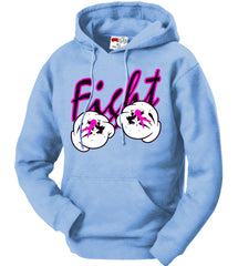 Cartoon Hands Fight Breast Cancer Adult Hoodie