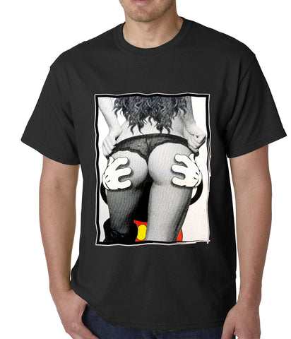 Cartoon Hands Getting a Feel Butt Mens T-shirt