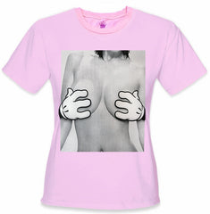 Cartoon Hands Getting A Feel Girl's T-Shirt