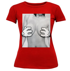 Cartoon Hands Getting A Feel Girl's T-Shirt