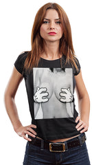 Cartoon Hands Getting A Feel Girl's T-Shirt