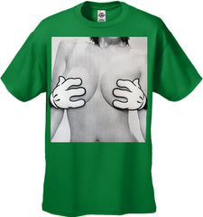 Cartoon Hands Getting A Feel Men's T-Shirt