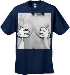 Cartoon Hands Getting A Feel Men's T-Shirt