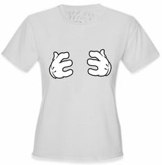 Cartoon Hands Grabbing Girls T-Shirt