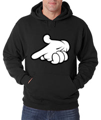 Cartoon Hands Gun Adult Hoodie