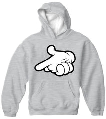 Cartoon Hands Gun Adult Hoodie