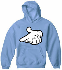 Cartoon Hands Gun Adult Hoodie