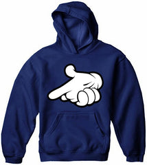 Cartoon Hands Gun Adult Hoodie