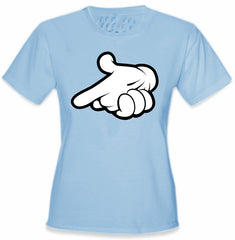 Cartoon Hands Gun Girl's T-Shirt