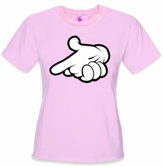 Cartoon Hands Gun Girl's T-Shirt