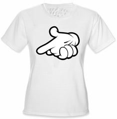 Cartoon Hands Gun Girl's T-Shirt