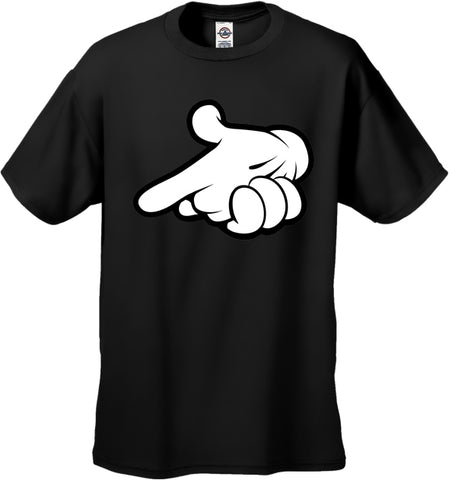 Cartoon Hands Gun Men's T-Shirt