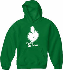 Cartoon Hands "Have A Nice Day" Adult Hoodie