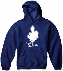 Cartoon Hands "Have A Nice Day" Adult Hoodie