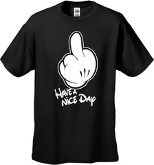 Cartoon Hands "Have A Nice Day" Men's T-Shirt