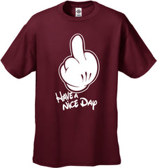 Cartoon Hands "Have A Nice Day" Men's T-Shirt