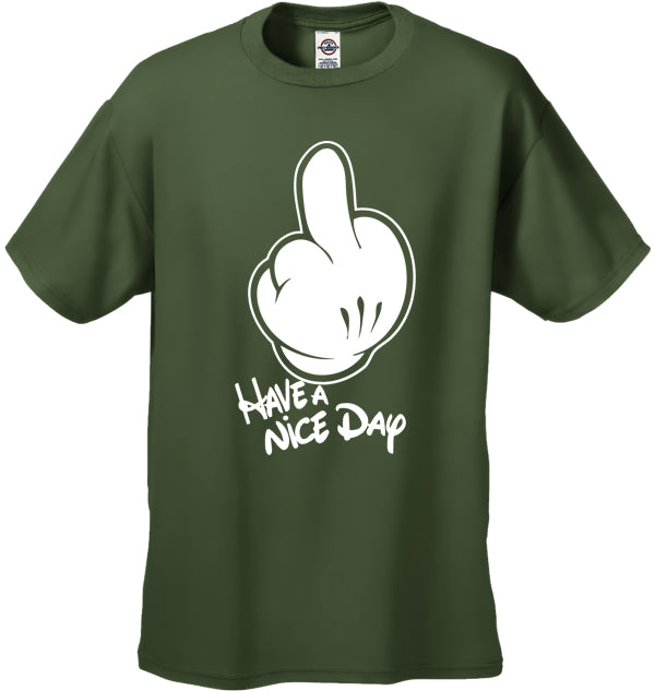 Cartoon Hands "Have A Nice Day" Men's T-Shirt
