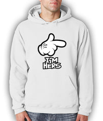 Cartoon Hands I'm Hers Adult Hoodie
