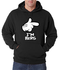 Cartoon Hands I'm Hers Adult Hoodie